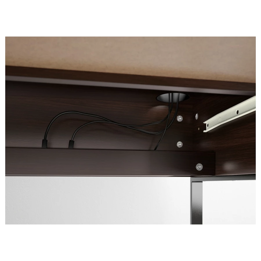 Письменный стол с ящиком - IKEA MICKE, 73x50 см, черно-коричневый, МИККЕ ИКЕА (изображение №5)