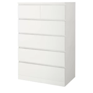 Комод с 6 ящиками - IKEA MALM ИКЕА МАЛЬМ, 80x123х48 см, белый