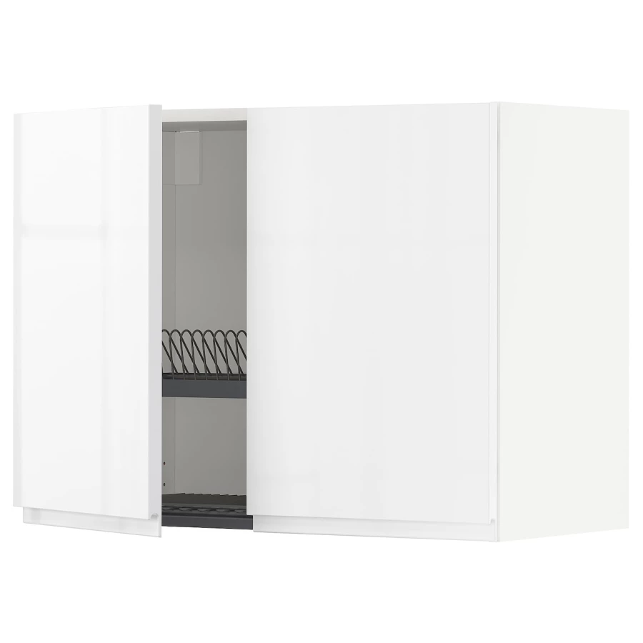 Навесной шкаф с сушилкой - METOD IKEA/ МЕТОД ИКЕА, 60х80 см, белый (изображение №1)