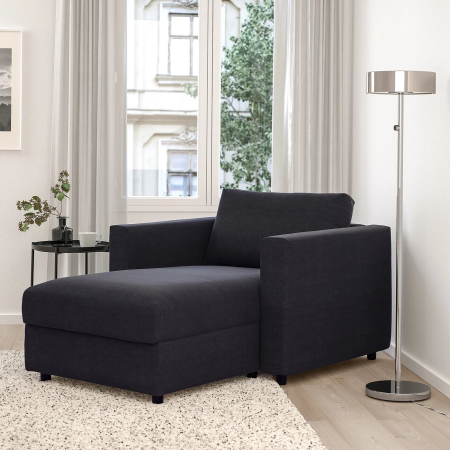 Кресло-кровать - IKEA VIMLE, 111х164х83 см, черный, ВИМЛЕ ИКЕА (изображение №2)
