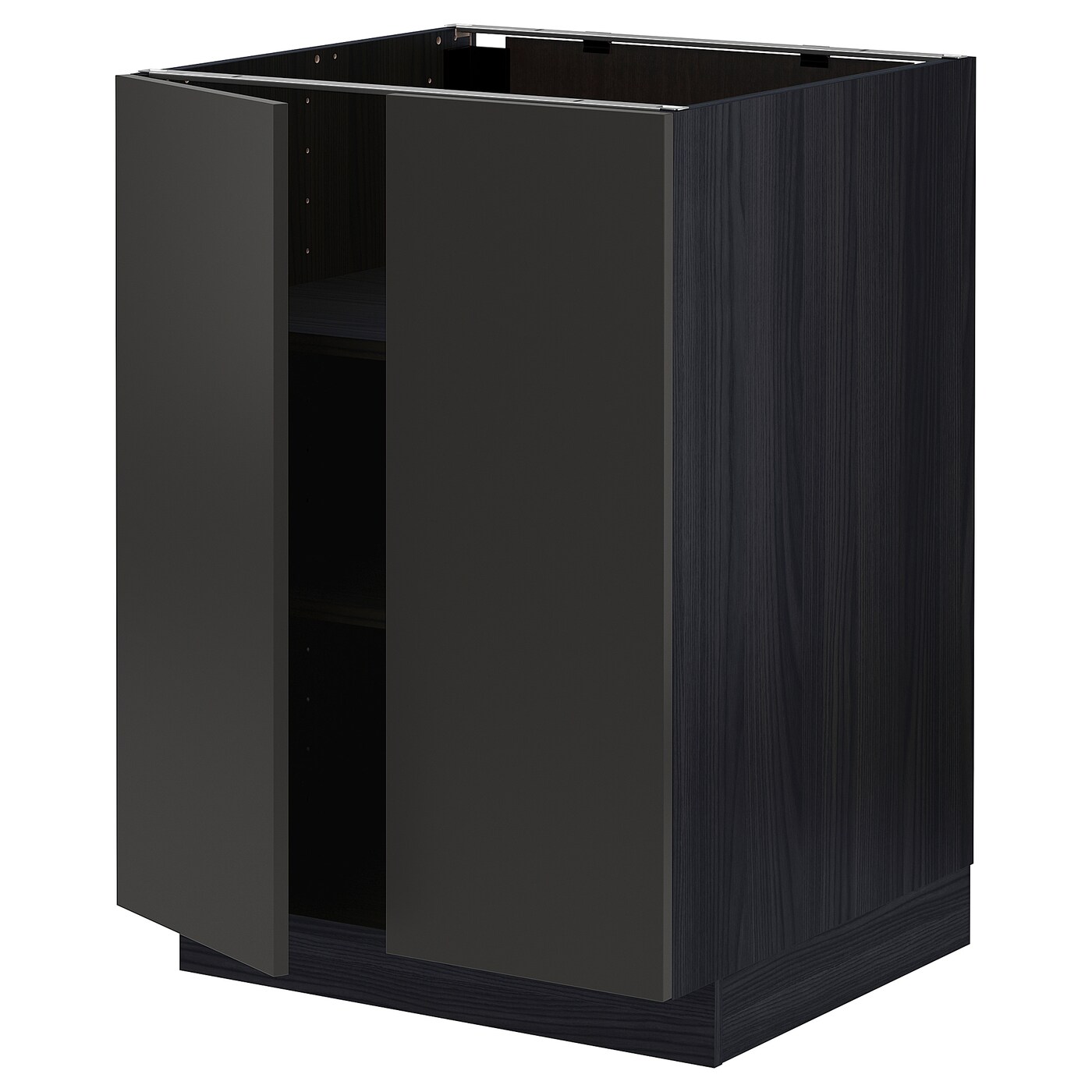 Напольный шкаф  - IKEA METOD, 88x62x60см, черный, МЕТОД ИКЕА