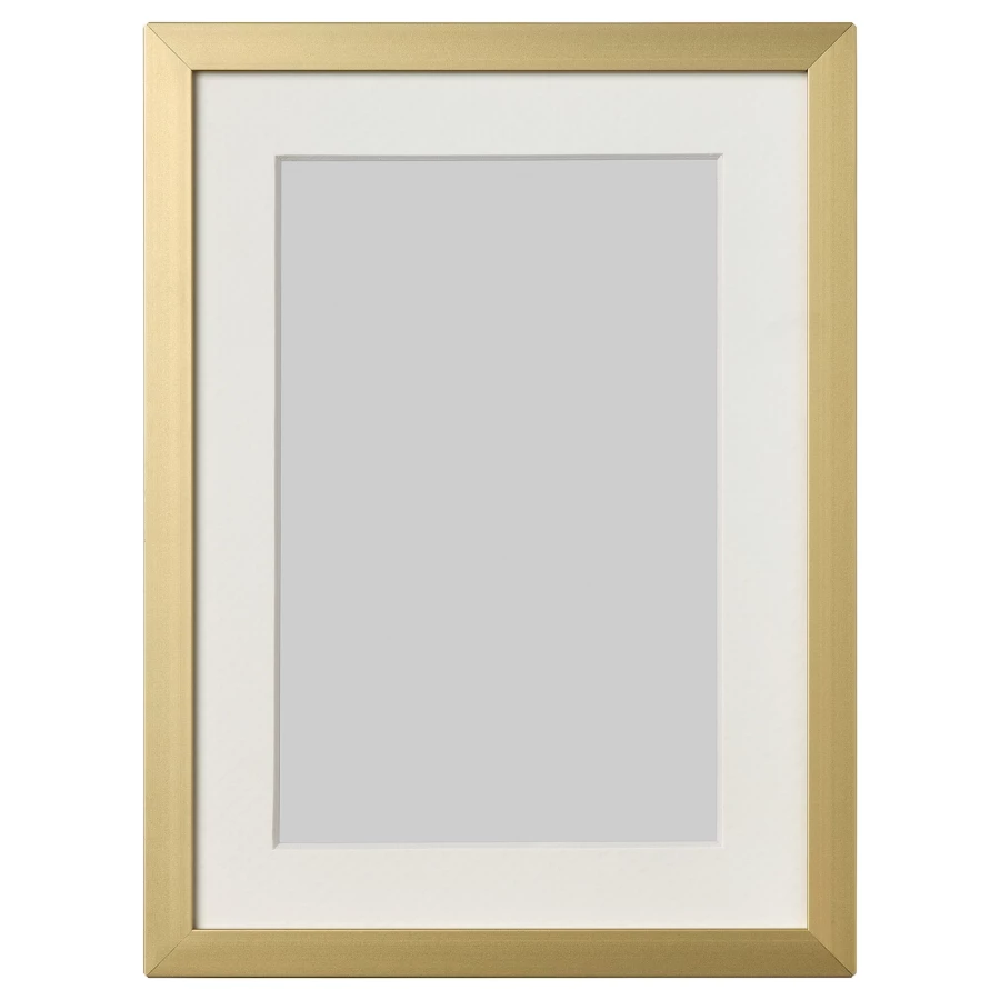 Рамка - IKEA LOMVIKEN, 18х13 см, золотой, ЛОМВИКЕН ИКЕА (изображение №1)