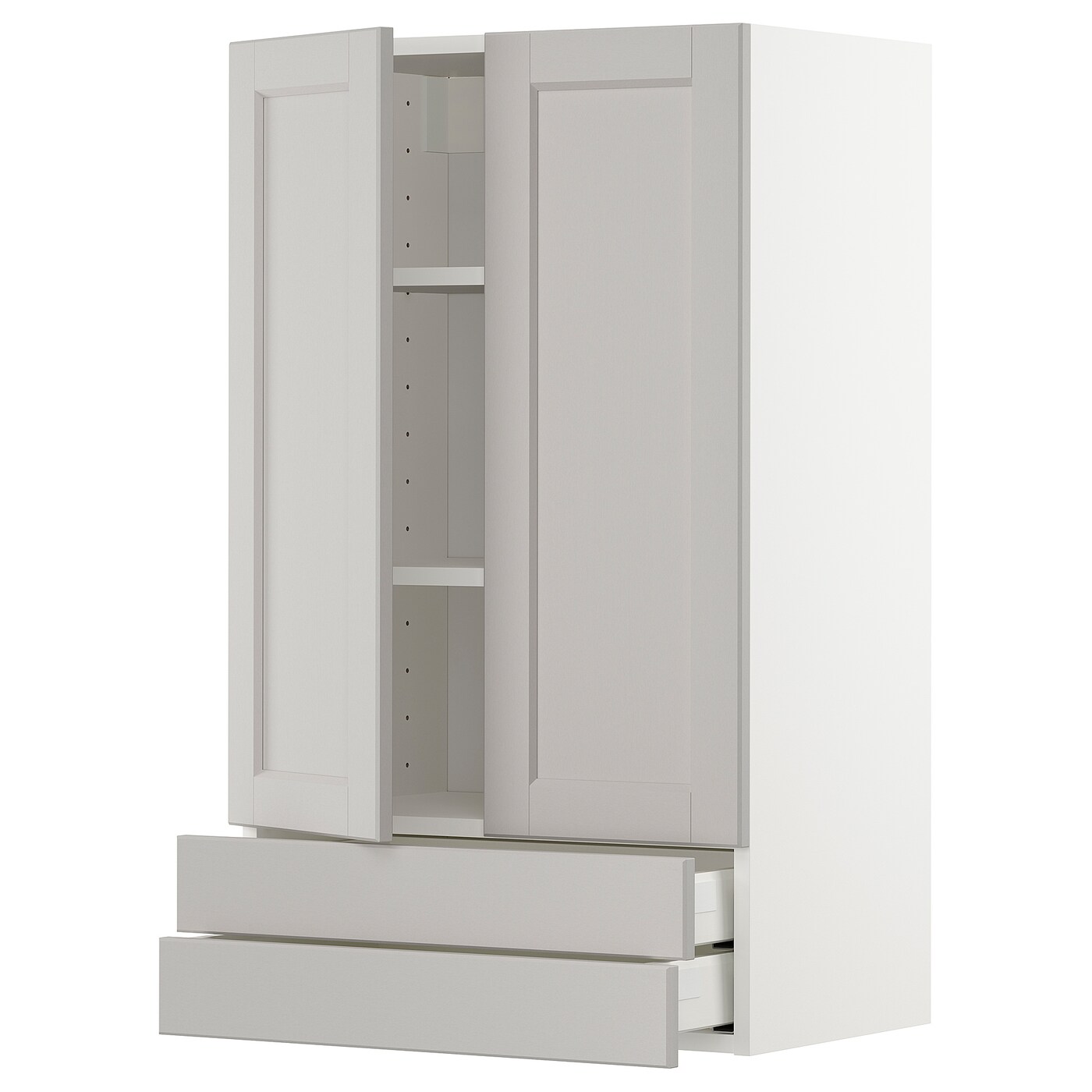 Напольный шкаф - METOD / MAXIMERA IKEA/ МЕТОД/ МАКСИМЕРА ИКЕА,  100х60 см, белый/серый