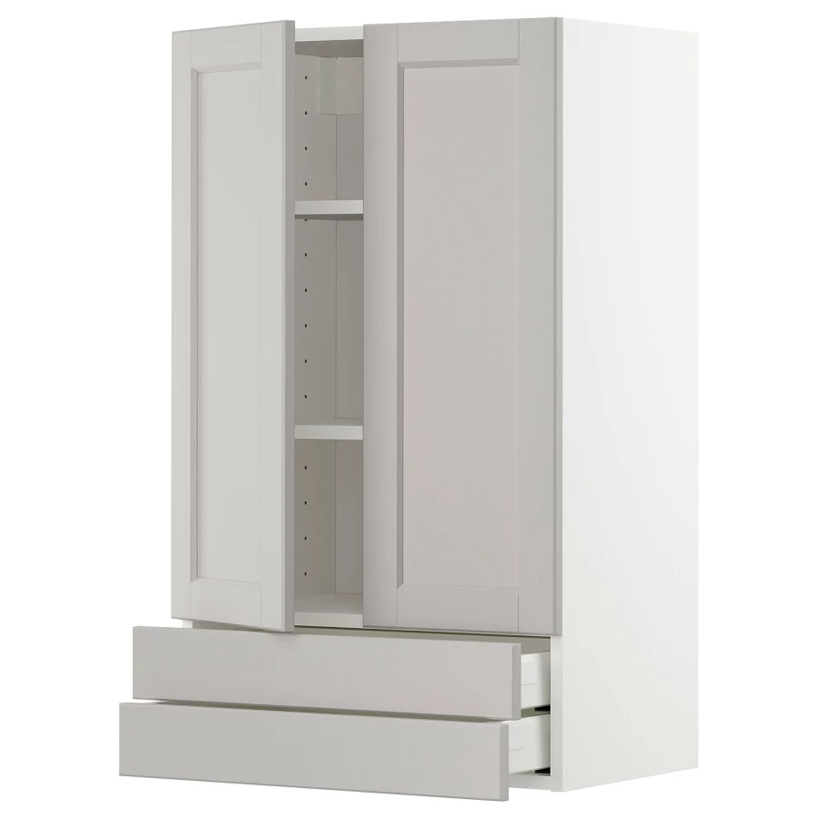 Напольный шкаф - METOD / MAXIMERA IKEA/ МЕТОД/ МАКСИМЕРА ИКЕА,  100х60 см, белый/серый (изображение №1)