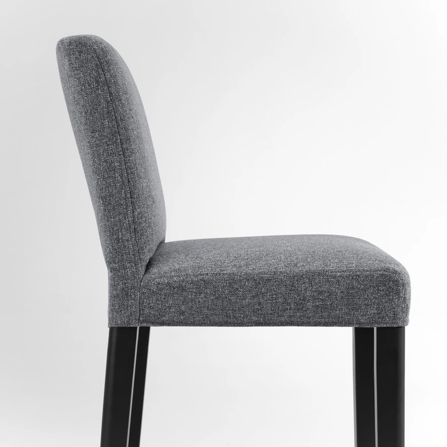 Барный стул со спинкой - BERGMUND IKEA/БЕРГМУНД ИКЕА, 97х45х48см, серый (изображение №6)