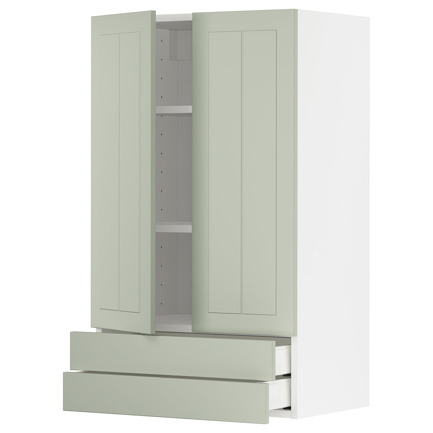Шкаф - METOD / MAXIMERA IKEA/  МЕТОД/МАКСИМЕРА ИКЕА, 100х60 см, белый/зеленый