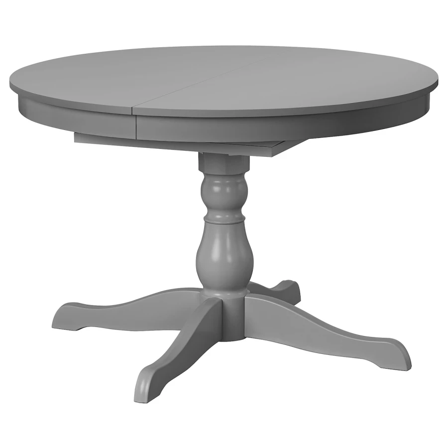 Раздвижной стол - IKEA INGATORP/ИНГАТОРП ИКЕА, 74х110 см, серый (изображение №1)