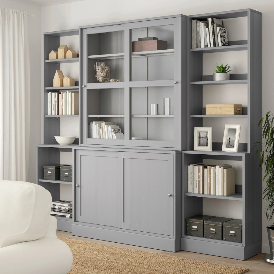 Комбинация для хранения  - HAVSTA  IKEA/ ХАВСТА ИКЕА, 212х243 см, серый (изображение №2)
