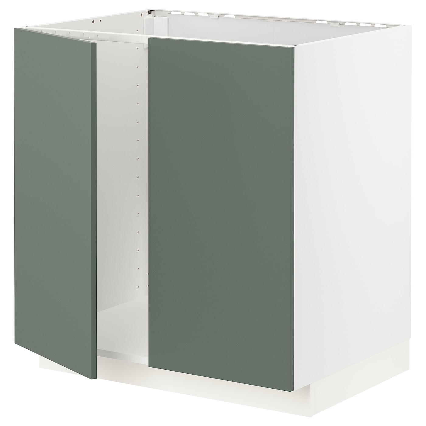 Шкаф под раковину/2 дверцы - METOD IKEA/ МЕТОД ИКЕА, 88х80  см,  белый/зеленый