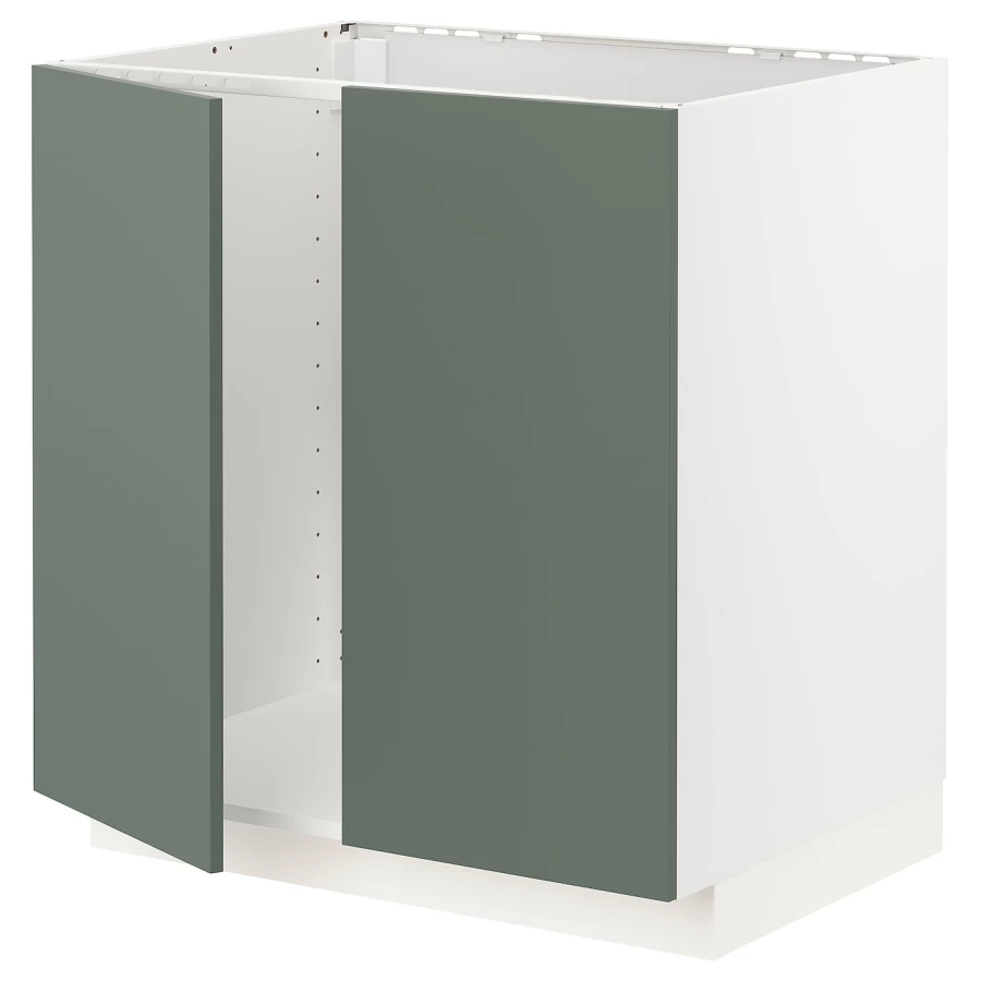 Шкаф под раковину/2 дверцы - METOD IKEA/ МЕТОД ИКЕА, 88х80  см,  белый/зеленый (изображение №1)