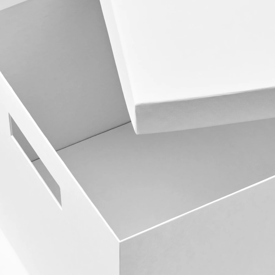 Коробка с крышкой - TJENA IKEA/ ТЬЕНА ИКЕА, 35х25х20 см,  белый (изображение №4)