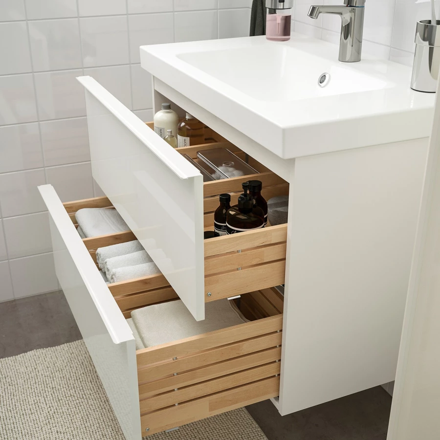 Комбинация для ванной - IKEA GODMORGON/ODENSVIK, 83х49х64 см, белый, ГОДМОРГОН/ОДЕНСВИК ИКЕА (изображение №3)