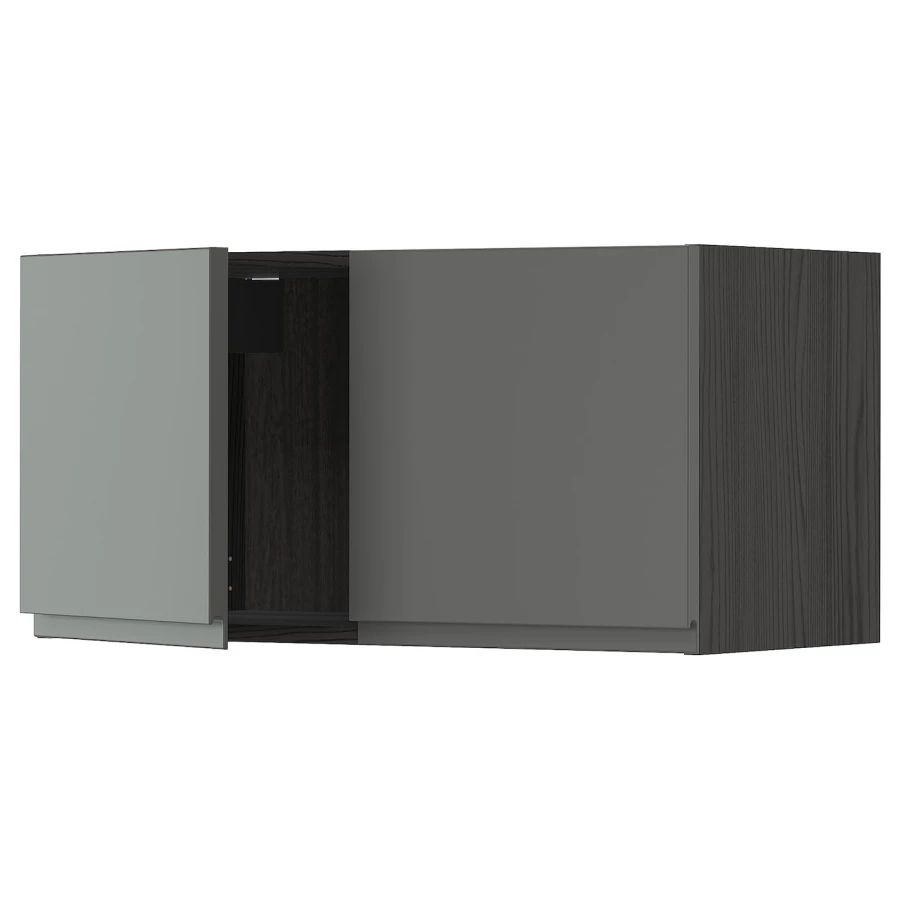 Навесной шкаф - METOD IKEA/ МЕТОД ИКЕА, 40х80 см, черный/темно-серый (изображение №1)