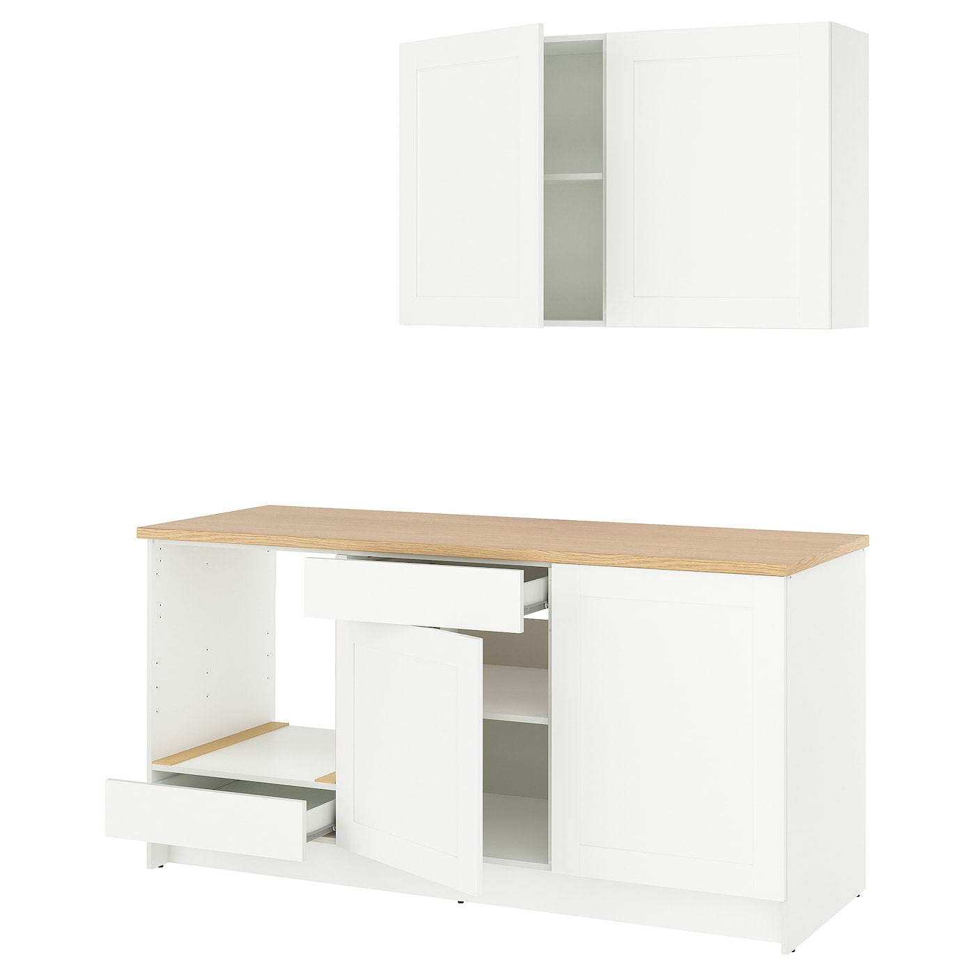 Комбинация кухонная прямая - KNOXHULT IKEA/ КНОКСХУЛЬТ ИКЕА, белый/под беленный дуб
