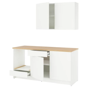 Комбинация кухонная прямая - KNOXHULT IKEA/ КНОКСХУЛЬТ ИКЕА, белый/под беленный дуб