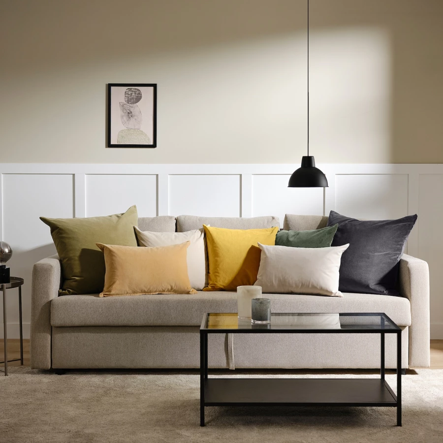 Чехол на подушку - SANELA IKEA/ САНЕЛА ИКЕА, 65х65 см, темно-желтый (изображение №7)
