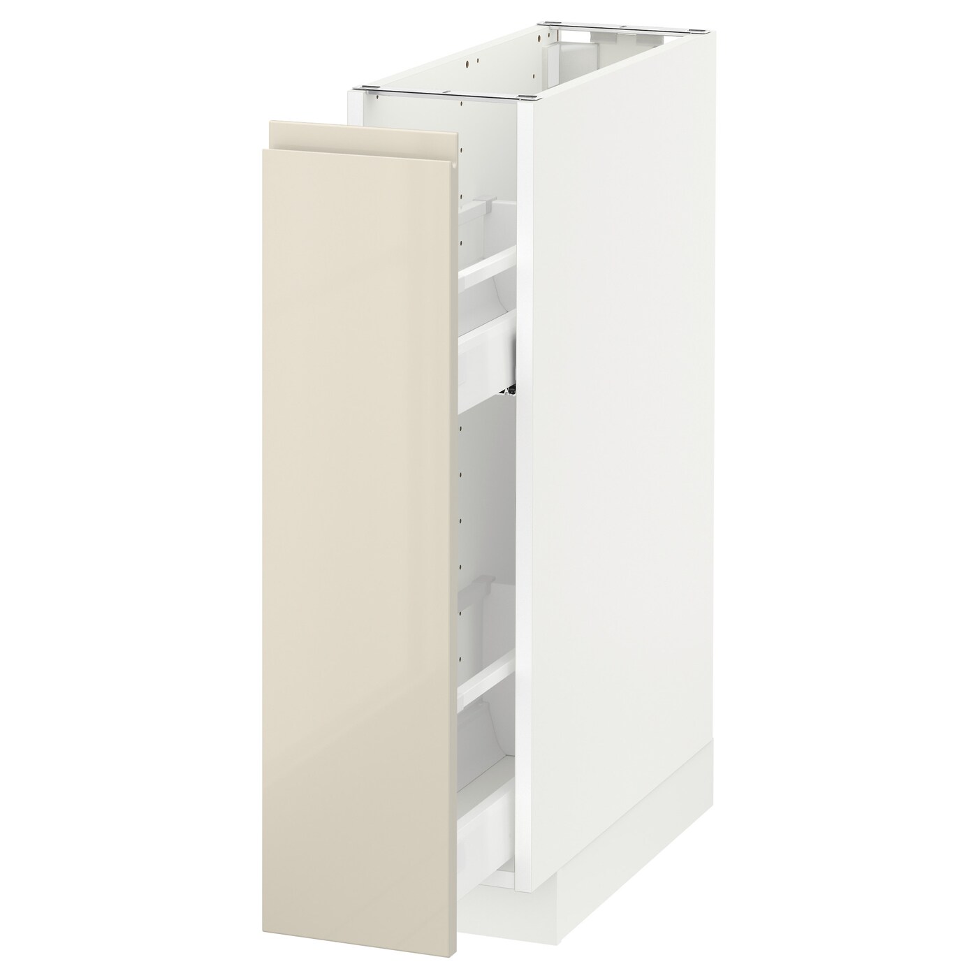 Напольный шкаф - METOD IKEA/ МЕТОД ИКЕА,  20х88 см, белый/светло-бежевый