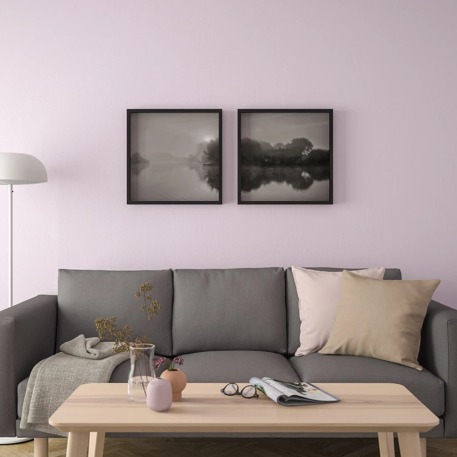 Постер, 2 шт. - IKEA BILD, 50х50 см, «Туманное утро», БИЛЬД ИКЕА (изображение №3)