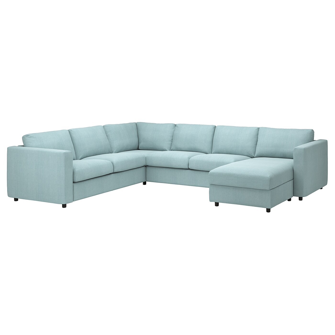 Чехол на угловой диван - IKEA VIMLE/ВИМЛЕ ИКЕА, 330х68 см,  голубой