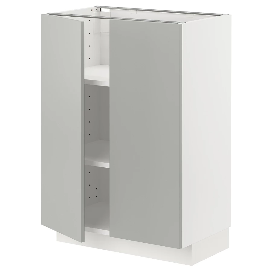 Напольный шкаф - METOD IKEA/ МЕТОД ИКЕА,  60х88 см, белый/светло-серый (изображение №1)