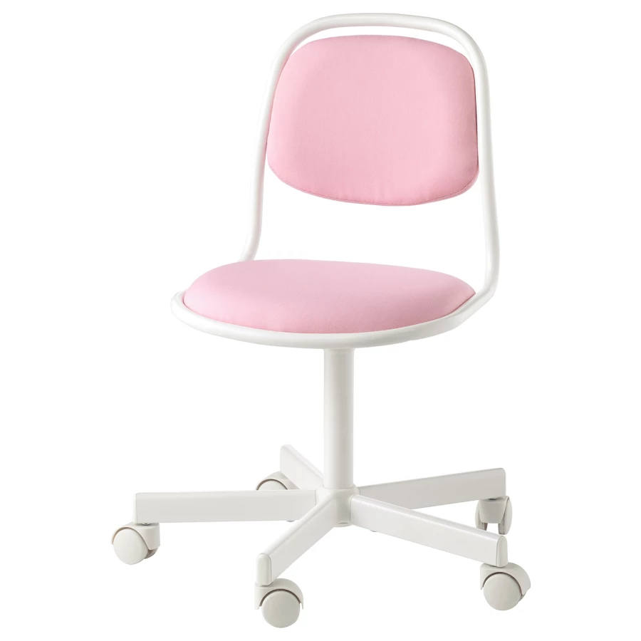 Кресло детское - IKEA ÖRFJÄLL/ORFJALL, 83х53 см, белый/розовый, ИКЕА (изображение №1)