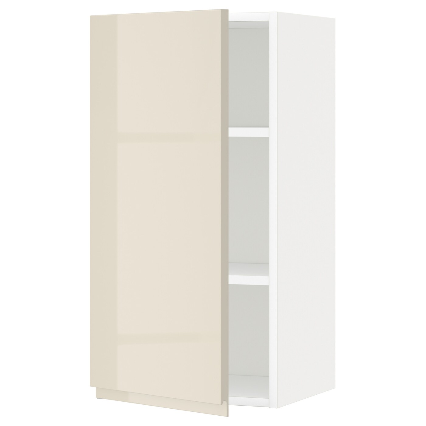 Навесной шкаф с полкой - METOD IKEA/ МЕТОД ИКЕА, 80х40 см, белый/бежевый