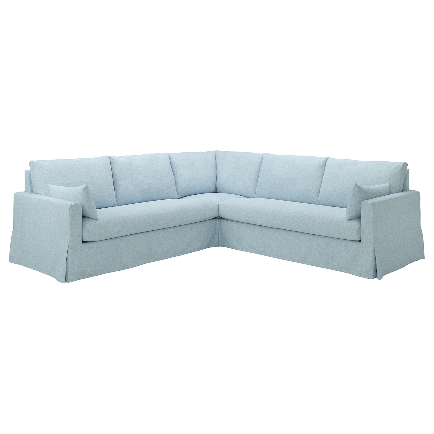 4-местный угловой диван - IKEA HYLTARP, 93x264см, синий, ХИЛТАРП ИКЕА