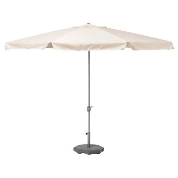 Зонт с основанием  - LJUSTERÖ /LJUSTERО IKEA/ ЛЬЮСТЕРЭ ИКЕА, 400 см, бежевый