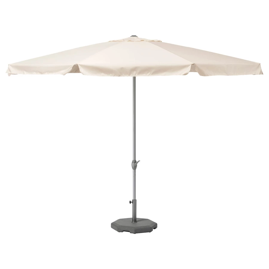 Зонт с основанием  - LJUSTERÖ /LJUSTERО IKEA/ ЛЬЮСТЕРЭ ИКЕА, 400 см, бежевый (изображение №1)