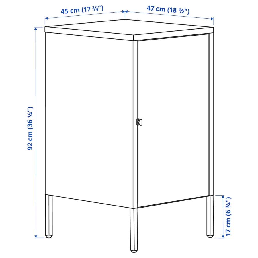 Шкаф на ножках - IKEA HÄLLAN/HALLAN/ХЭЛЛАН ИКЕА, 47х45х92 см, белый (изображение №7)