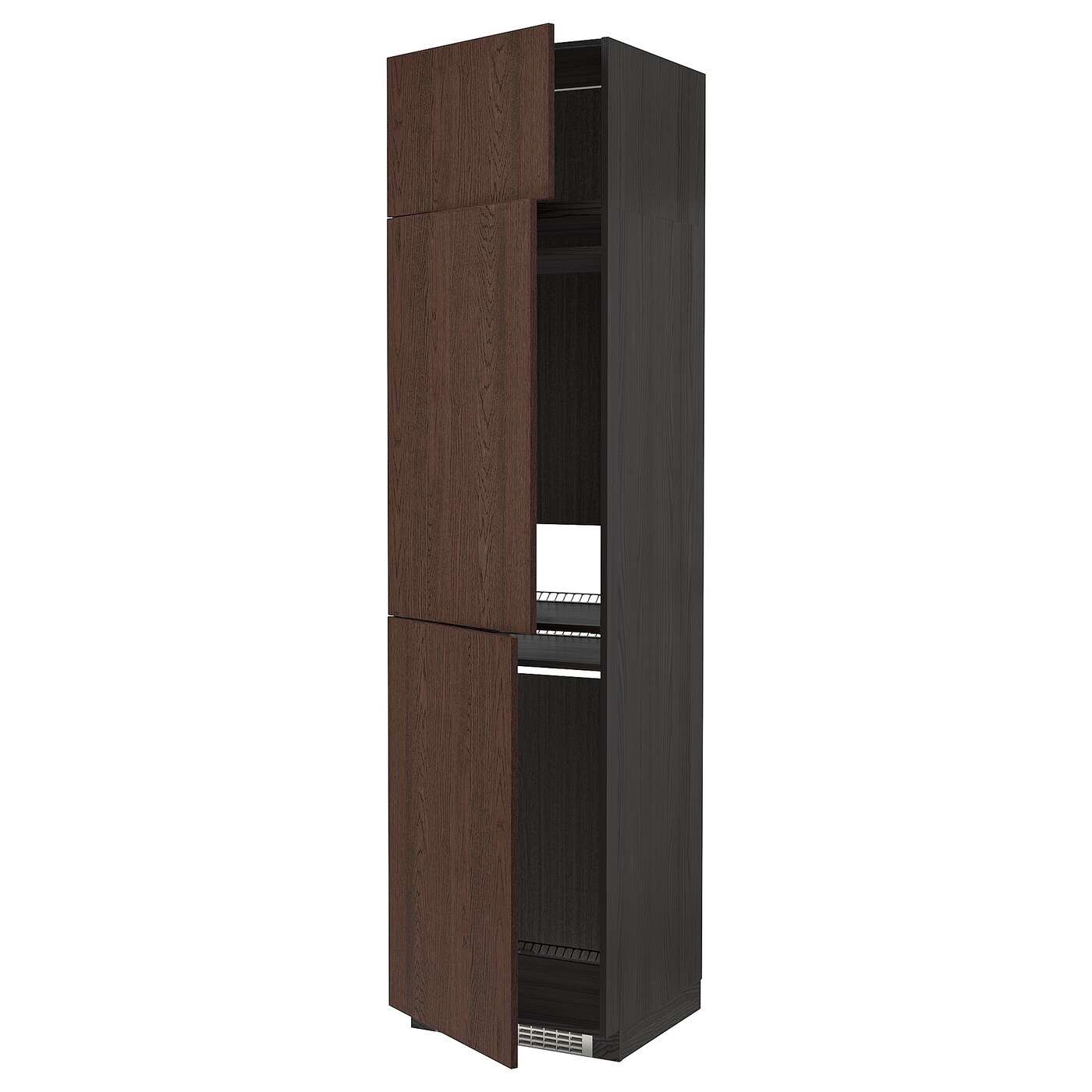 Шкаф для встроенной техники - IKEA METOD, 248x62x60см, черный, МЕТОД  ИКЕА