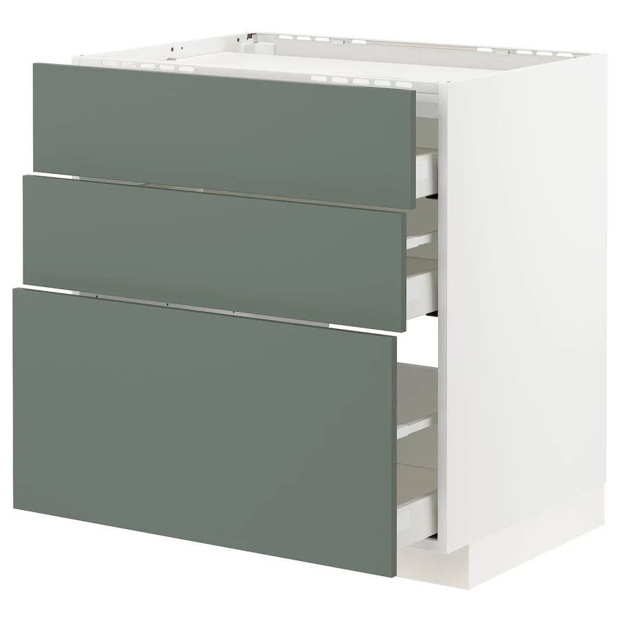 Напольный шкаф с выдвижной столешницей  - IKEA METOD MAXIMERA, 88x61,6x60см, белый/светло-серый, МЕТОД МАКСИМЕРА ИКЕА (изображение №1)