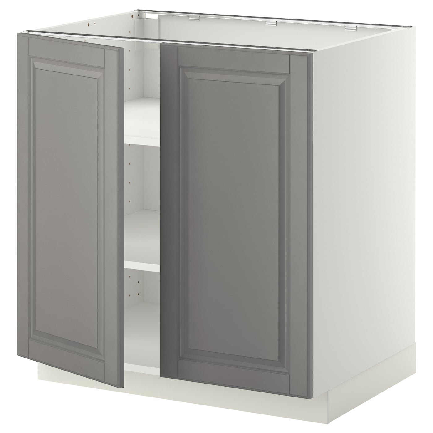 Напольный шкаф - IKEA METOD, 88x62x80см, белый/серый, МЕТОД ИКЕА