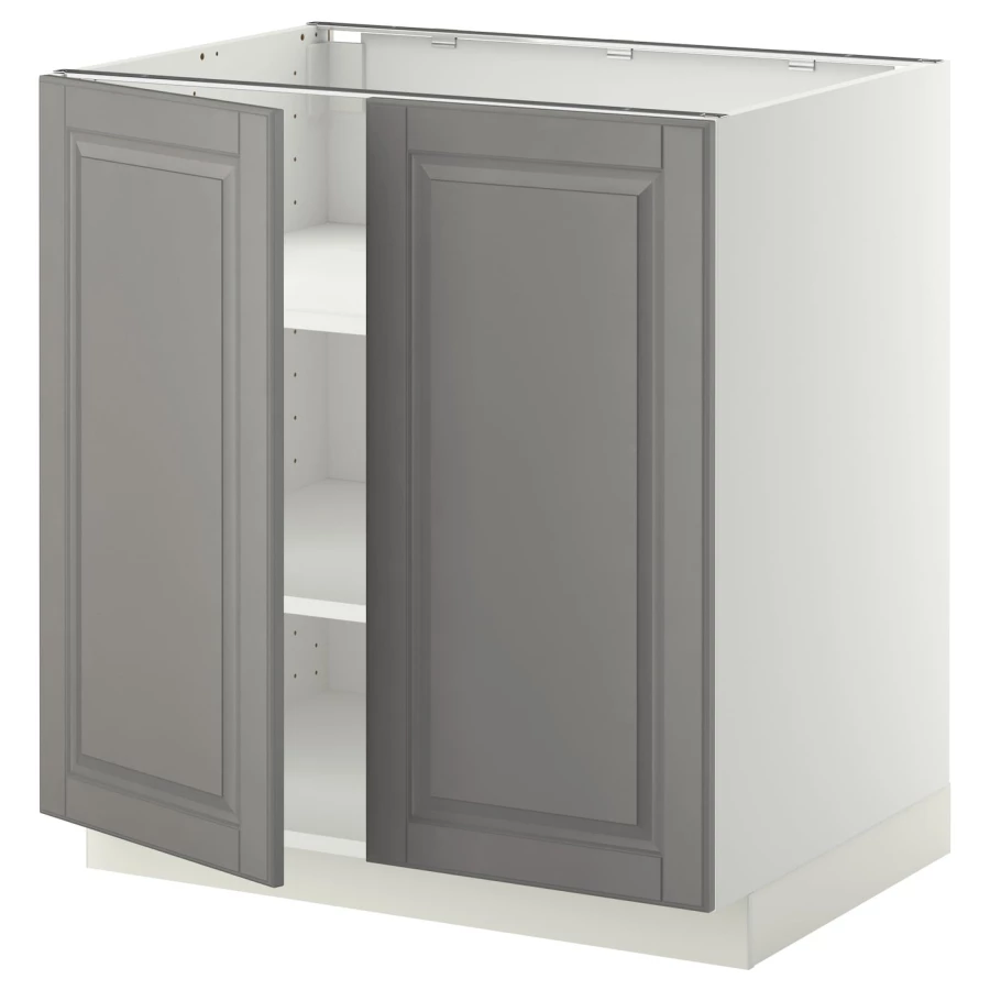 Напольный шкаф - IKEA METOD, 88x62x80см, белый/серый, МЕТОД ИКЕА (изображение №1)