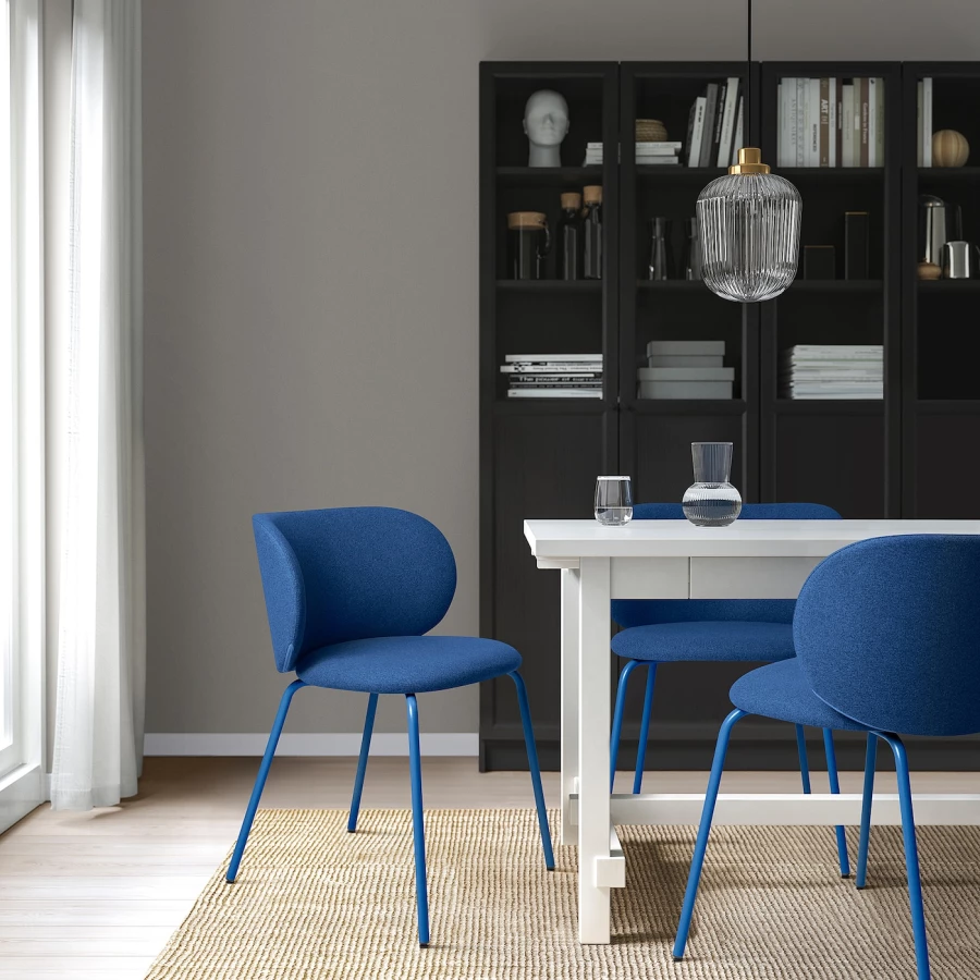 Стул - KRYLBO IKEA/ КРИЛЬБО ИКЕА, 75х55х51 см, синий (изображение №2)