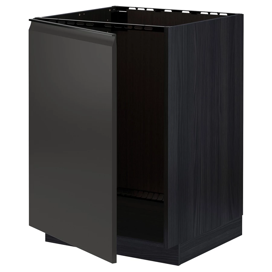 Шкаф под раковину - METOD / HAVSEN  IKEA/ МЕТОД/ХАВСЕН/ИКЕА, 88х60 см, черный (изображение №1)
