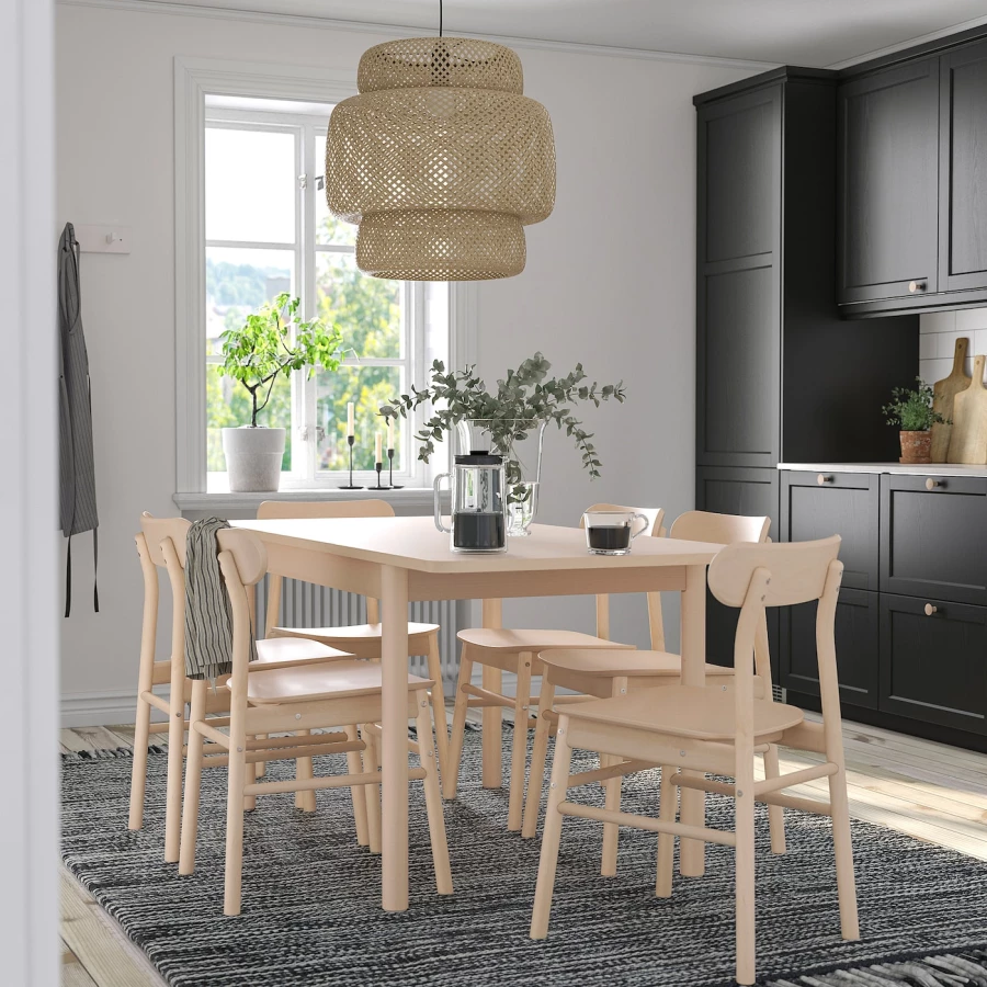 Набор кухонных столов - RÖNNINGE IKEA/ РЕННИНГЕ ИКЕА, 78х75 см, дерево (изображение №3)