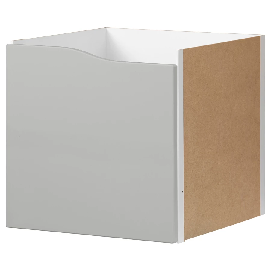 Вставка с дверцей - KALLAX IKEA/КАЛЛАКС ИКЕА, 33х33 см, серый/коричневый (изображение №1)