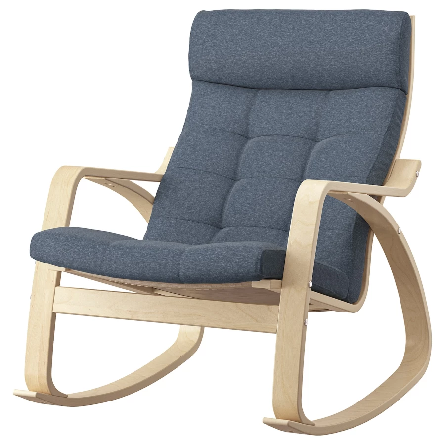 Кресло-качалка - IKEA POÄNG/POANG/ПОЭНГ ИКЕА, 68х94х95 см, синий (изображение №1)