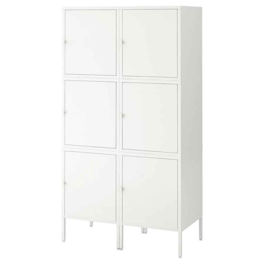 Комбинация с дверями - IKEA HÄLLAN/HALLAN/ХЭЛЛАН ИКЕА, 167х47х90 см, белый (изображение №1)