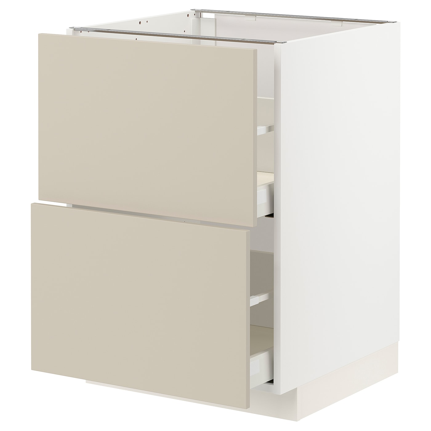 Напольный шкаф  - IKEA METOD MAXIMERA, 88x61,6x60см, белый/бежевый, МЕТОД МАКСИМЕРА ИКЕА
