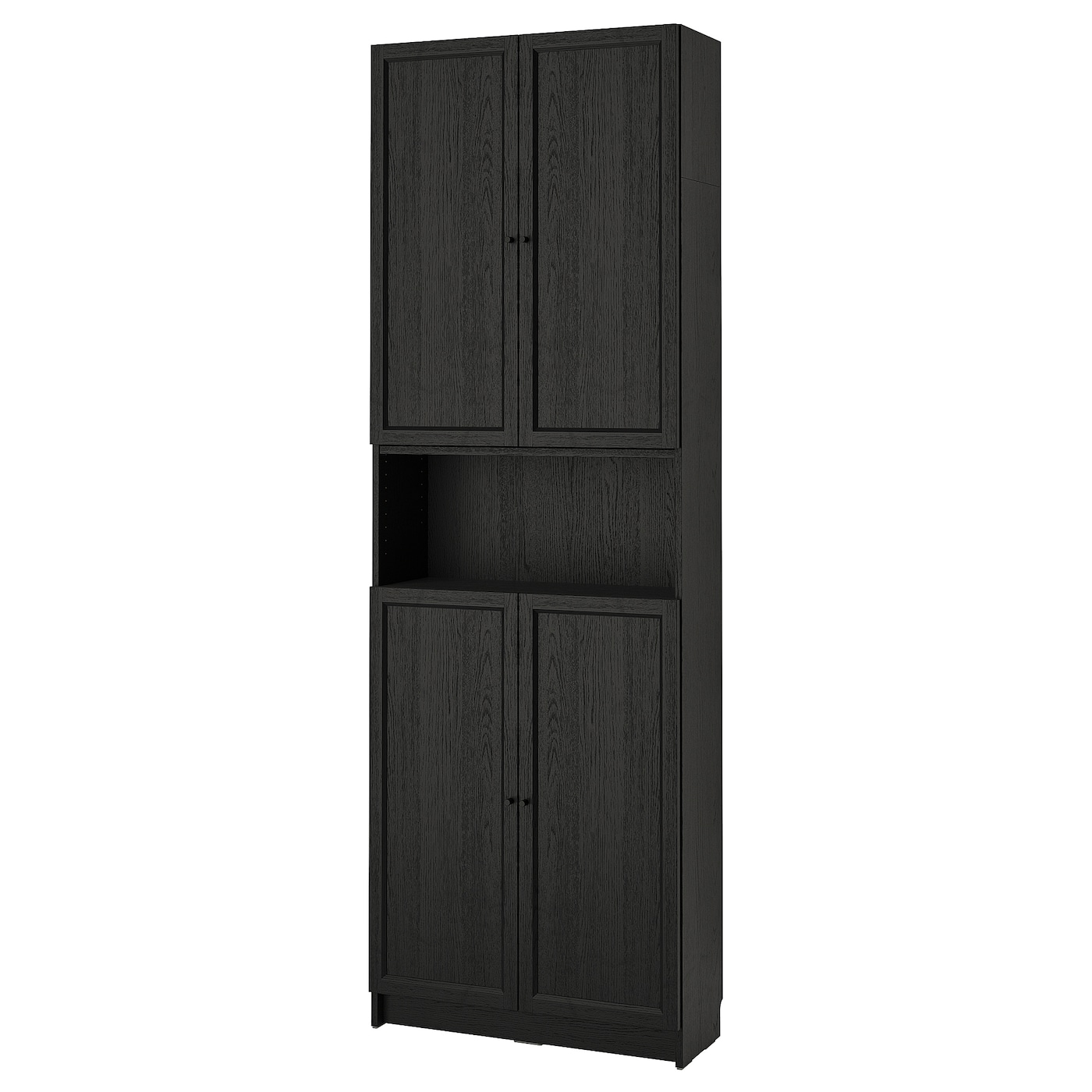Книжный шкаф -  BILLY / OXBERG IKEA/ БИЛЛИ/ ОКСБЕРГ ИКЕА, 80х30х237 см,черный