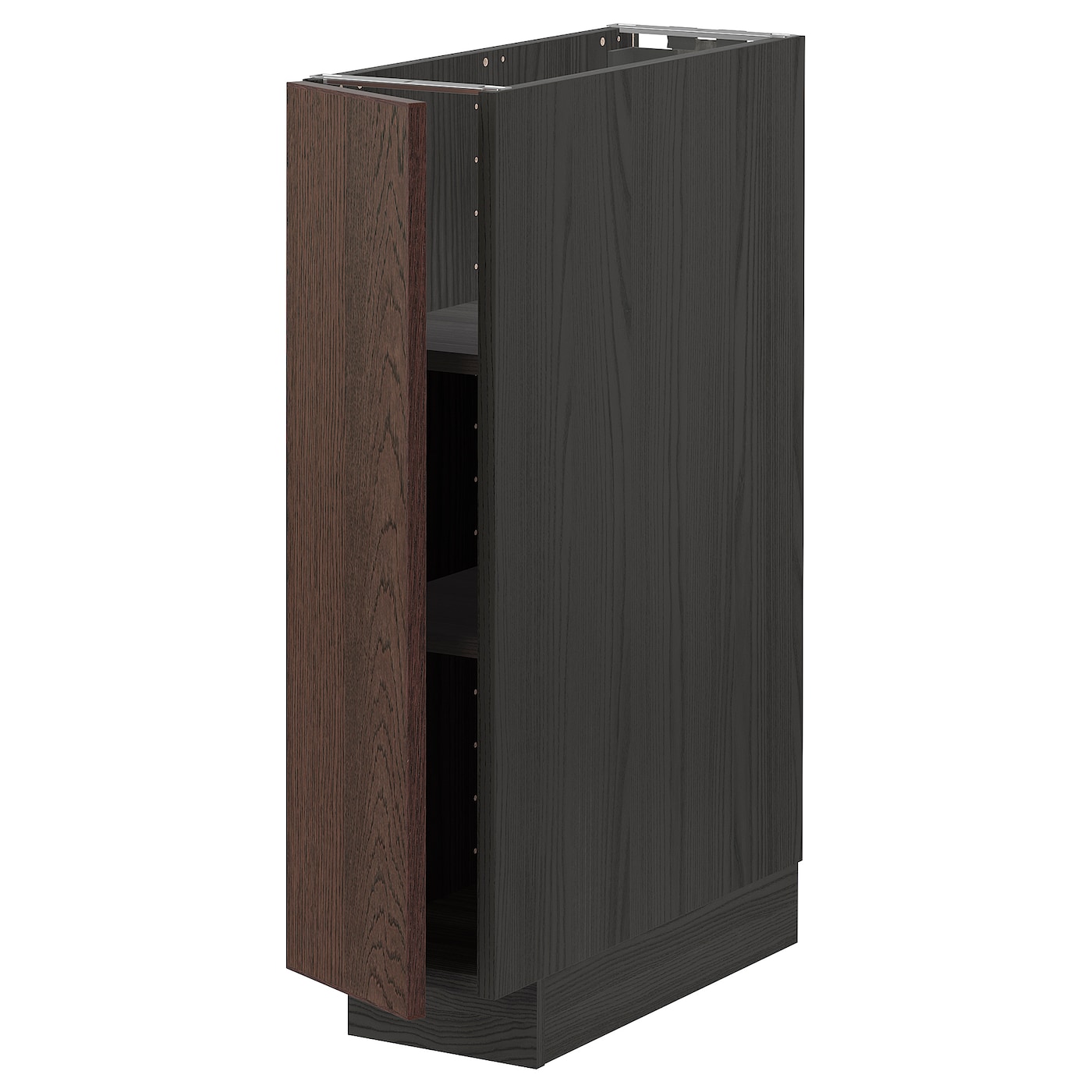 Напольный шкаф - IKEA METOD, 88x62x20см, черный/коричневый, МЕТОД ИКЕА