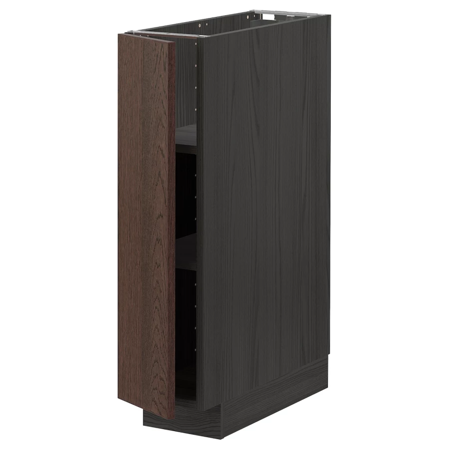 Напольный шкаф - IKEA METOD, 88x62x20см, черный/коричневый, МЕТОД ИКЕА (изображение №1)