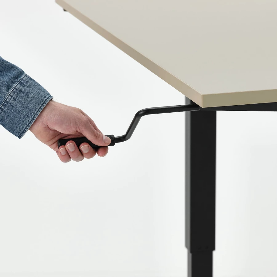 Письменный стол - IKEA TROTTEN, 120х70х72-122 см, бежевый/антрацит, ТРОТТЕН ИКЕА (изображение №7)
