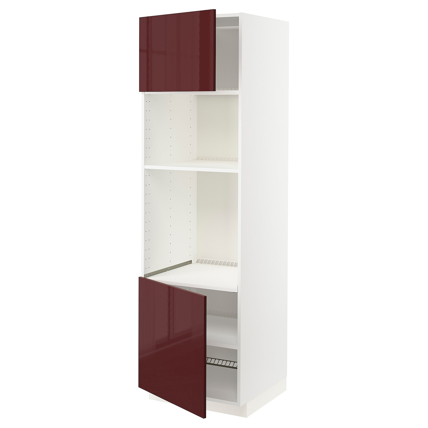 Шкафы-пеналы - METOD IKEA/ МЕТОД ИКЕА, 208х60 см,  белый/красный