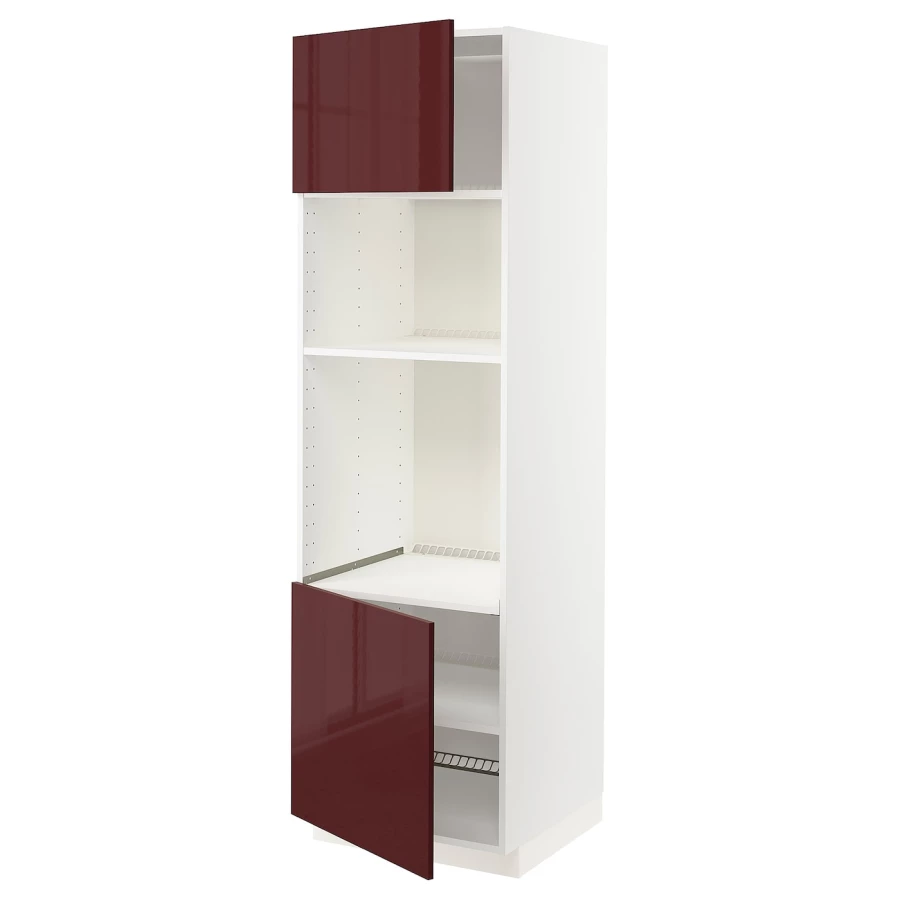 Шкафы-пеналы - METOD IKEA/ МЕТОД ИКЕА, 208х60 см,  белый/красный (изображение №1)