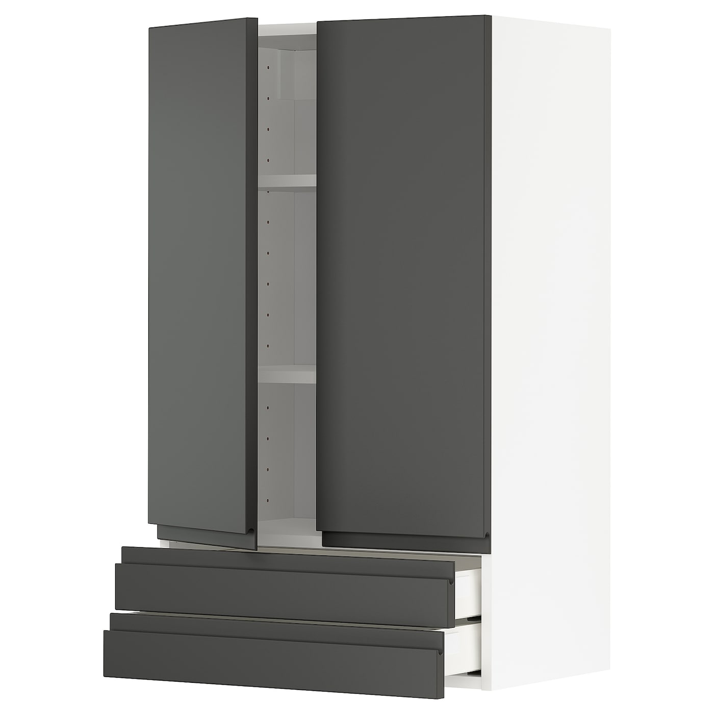 Шкаф  - METOD / MAXIMERA IKEA/  МЕТОД/МАКСИМЕРА ИКЕА, 100х60 см, белый/черный