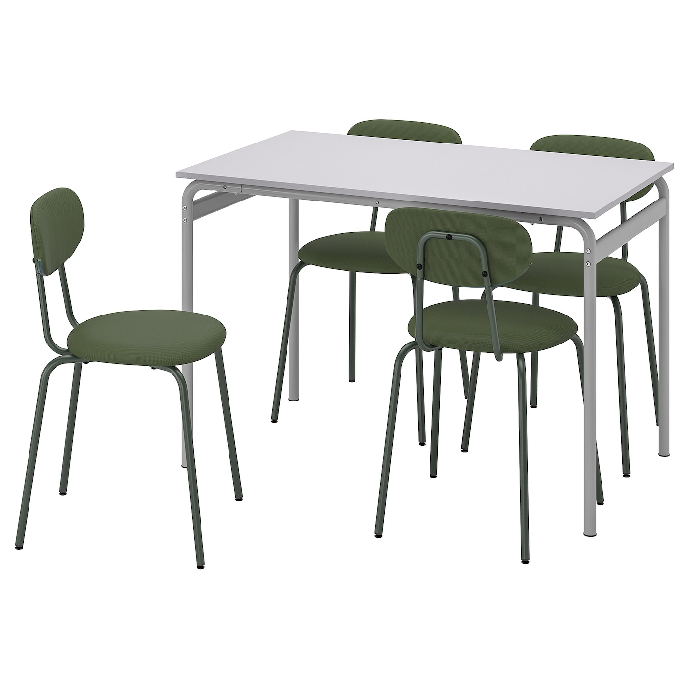Стол и 4 стула - GRÅSALA / ÖSTANÖ IКEA/ОСТАНО/ГРОСАЛА  ИКЕА, 110х75х67 см, белый/зеленный