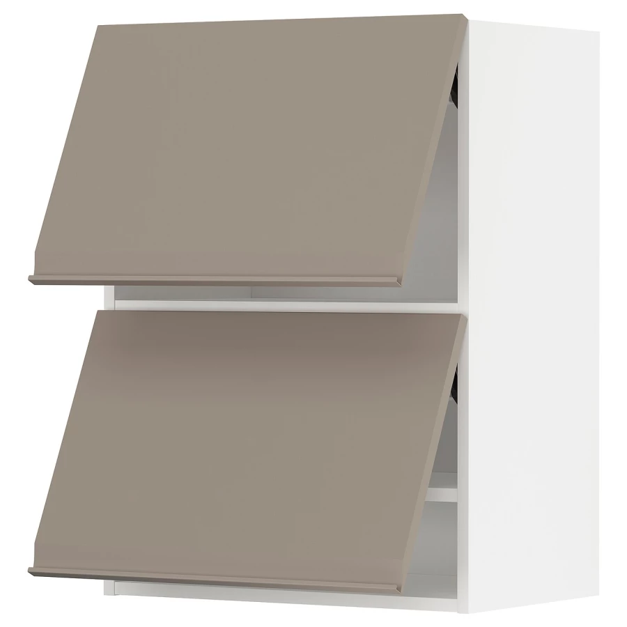 Навесной шкаф - METOD  IKEA/  МЕТОД ИКЕА, 80х60 см, белый/коричневый (изображение №1)